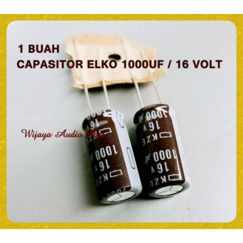 Elco Capasitor 1000mf/16v ukuran 8x20mm
