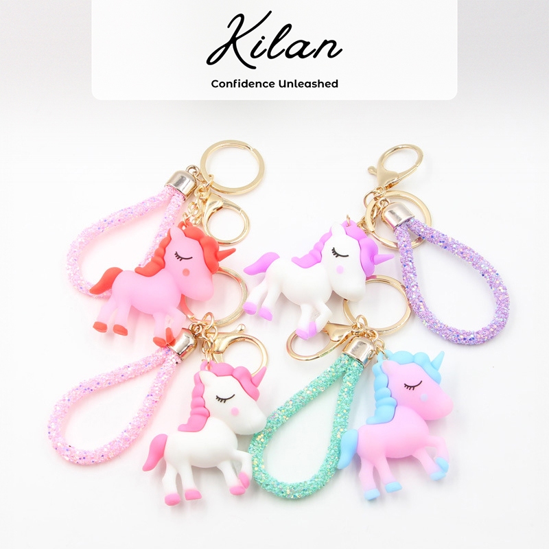 HUMAIRA Gantungan Tas Lucu Gantungan Kunci Unicorn - CC008