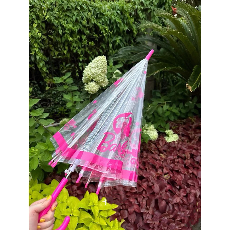 Miniso 🇮🇩 Barbie Collection series Transparant Umbrella barbie pattern / payung motif miniso / payun