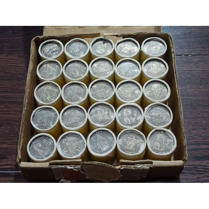 Uang Koin Kuno 100 Rupiah 1978 Wayang Tipis ROLL