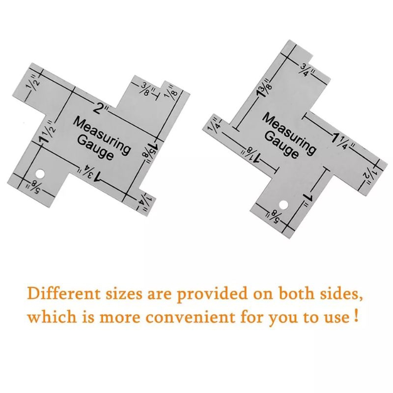 

Penggaris Jahit Tepi Kain/Kampuh Measuring Gauge Dua sisi (Inch)