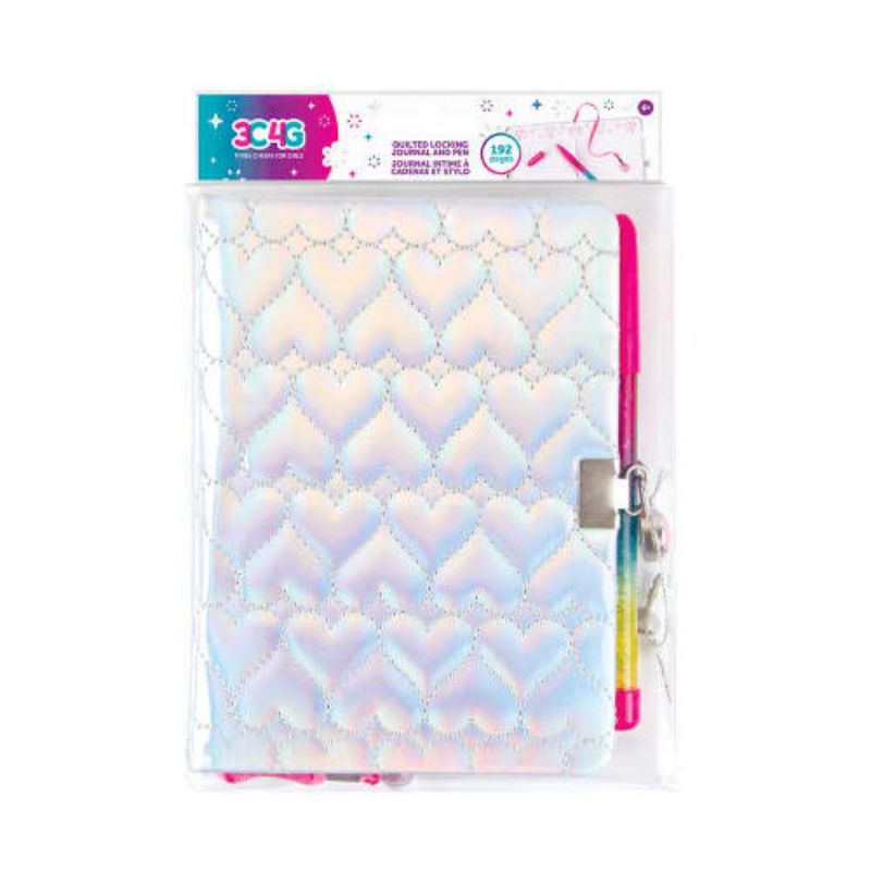 

Make It Real Quilted Lock Journal Dengan Glitter Pen