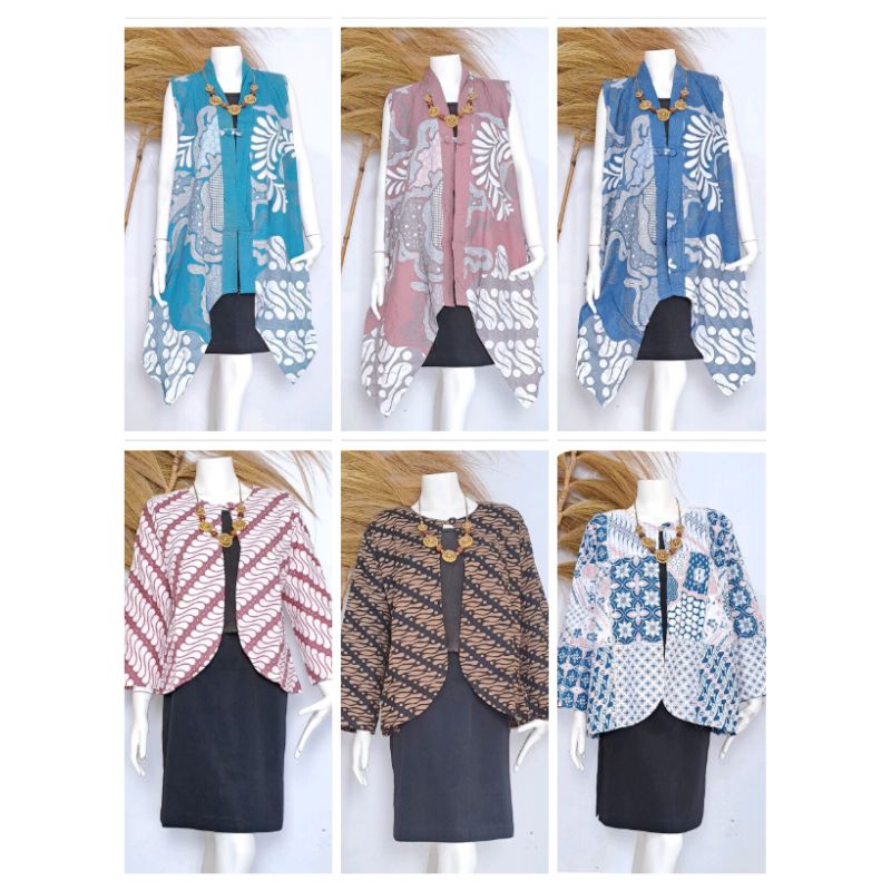 Bolero Batik wanita Bolak Balik Katun Premium Cardigan perempuan Lekbong tunik Outer Batik Cewek Mot