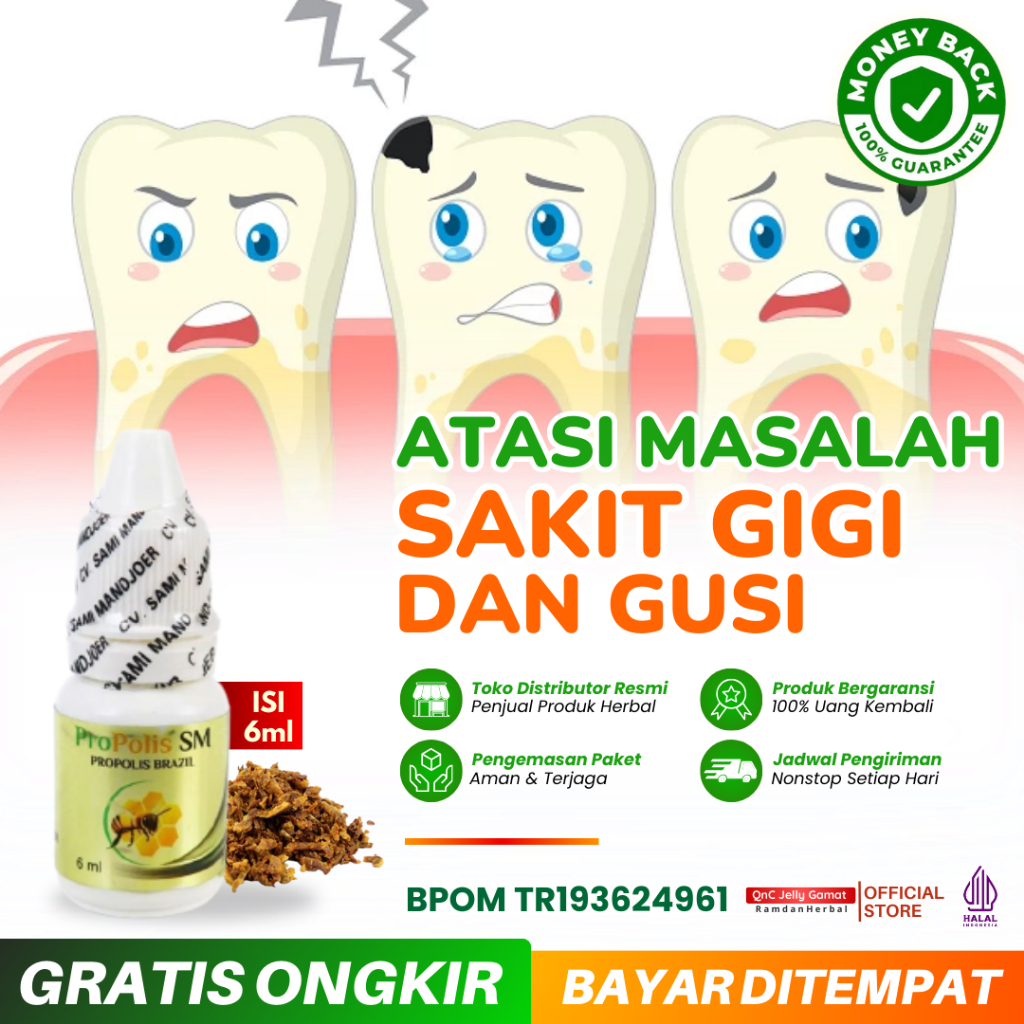 Obat Kumur Sakit Gusi Obat Kumur Sakit Gigi Gusi Bengkak Sariawan Bau Mulut Propolis SM HALAL