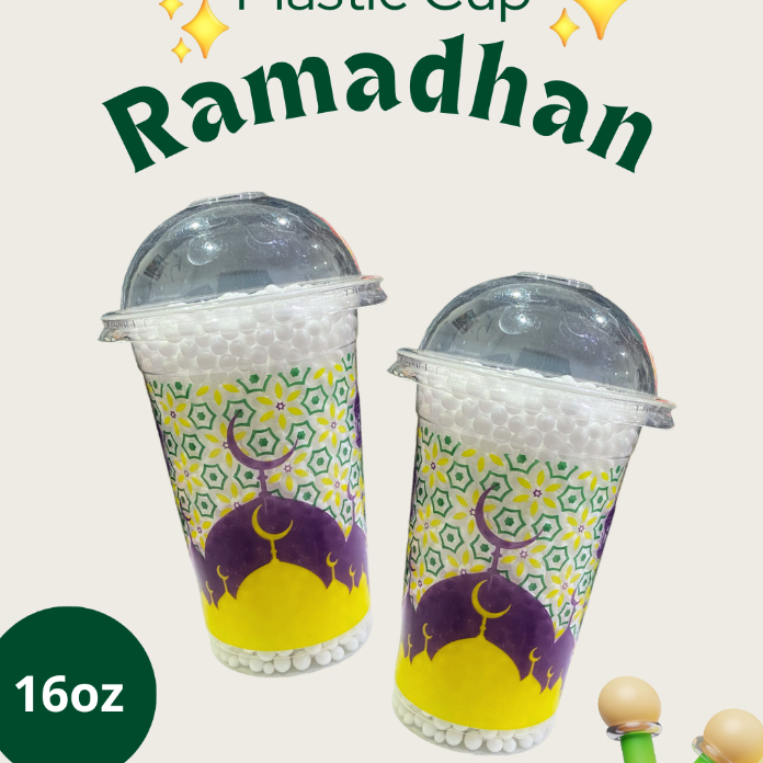 (EDISI RAMADHAN) CUP PLASTIK 16 OZ DAN PAPER CUP COLD 12 OZ SLIM