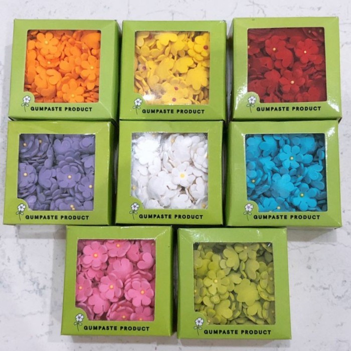 

Confeti sprinkle springkel bunga hiasan kue tart muffin cupcake gumpaste D mini