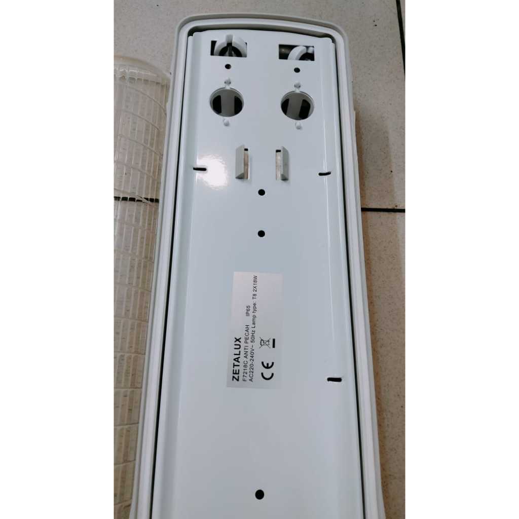 KAP LAMPU TL T8 KOSONGAN 60CM ZETALUX WATERPROOF KAP LAMPU T8