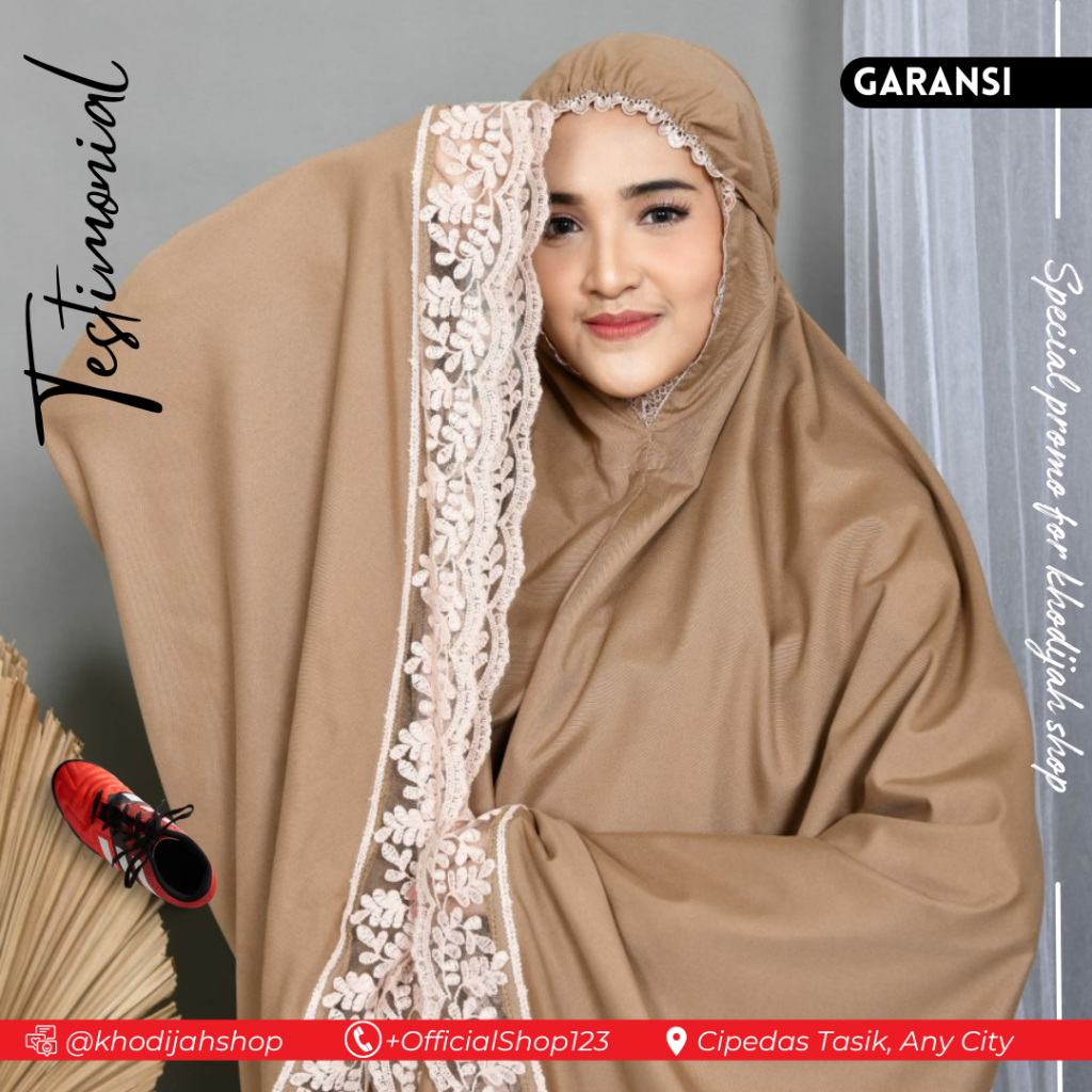 Mukena Jumbo Dewasa Bahan Adem Katun Mewah Premium Mix Renda Polos Mukenah Ibu Ibu Import Khadijah M