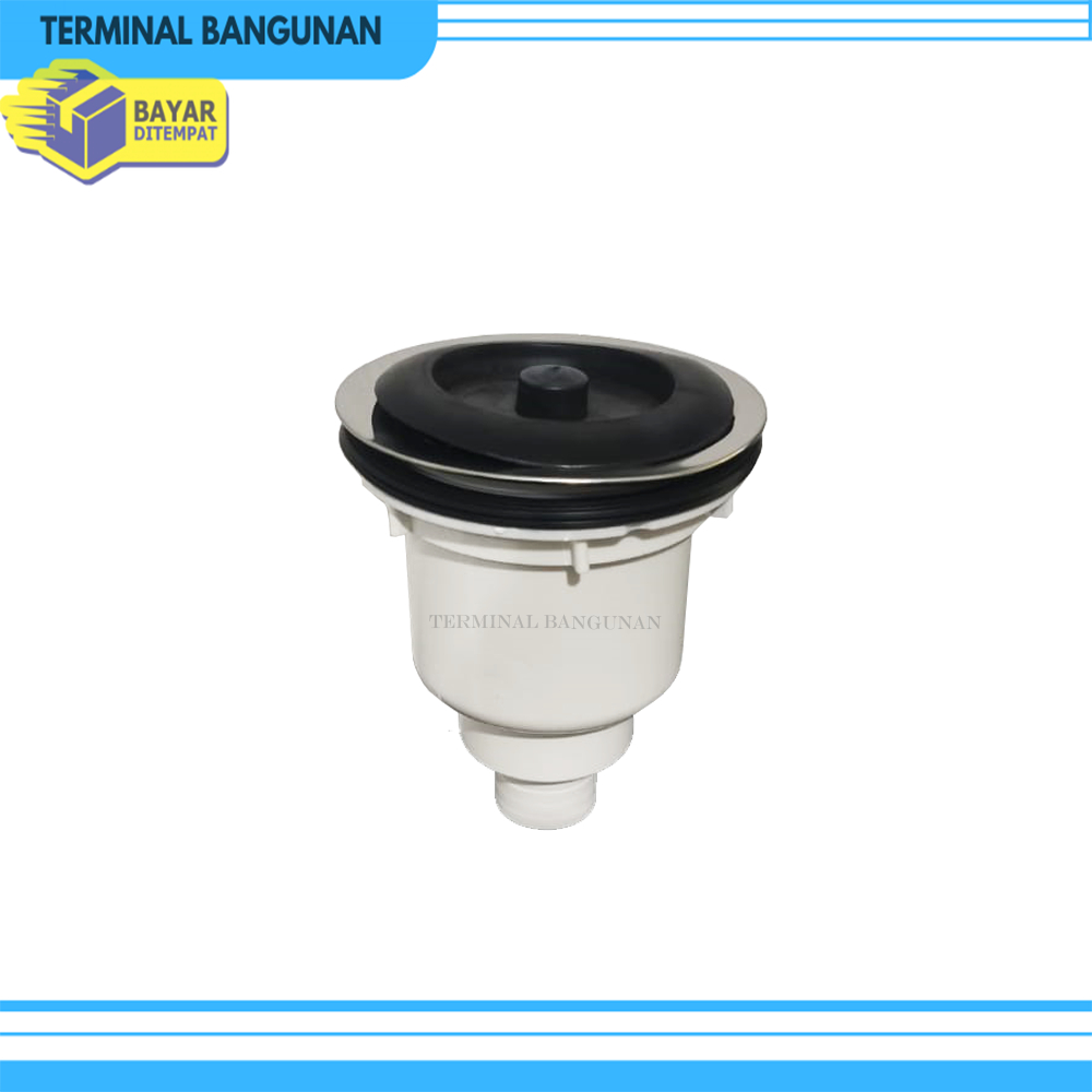 Afur Keranjang Saringan Polos  Cuci piring 4 Inch Plus Tutup