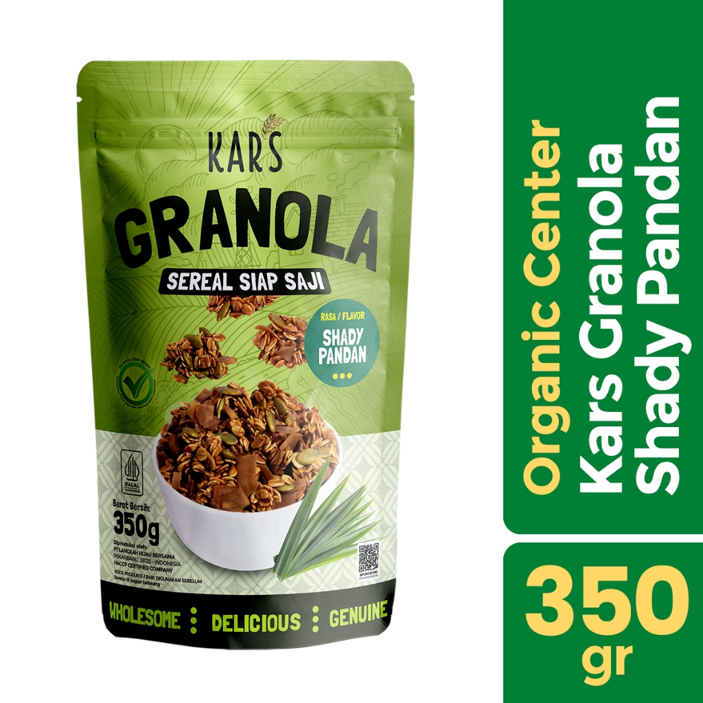 

Organic Center - Kars Granola Shady Pandan 350gr - Cemilan Sehat