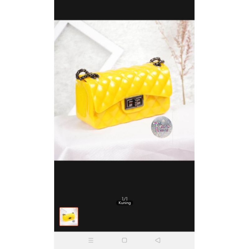 Tas wanita jelly glossy import