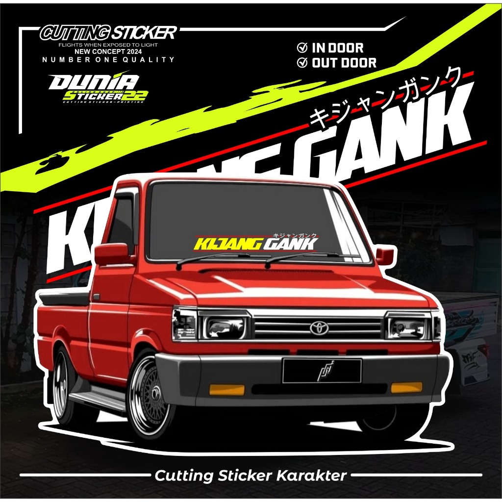 Sticker Cutting Mobil KIJANG GANK  / Sticker Cutting Kaca Mobil KIJANG GANK   /Sticker KIJANG GANK  