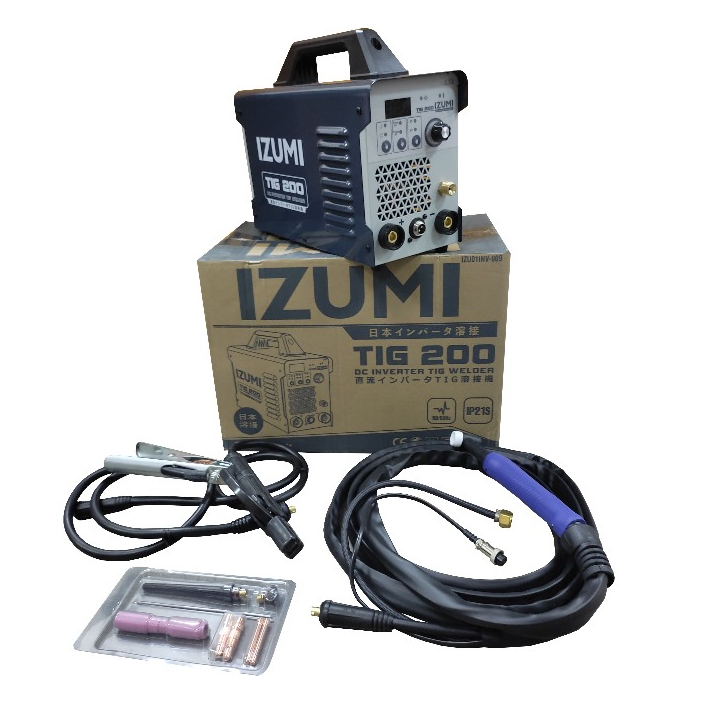 Mesin Las Izumi TIG200 Pulse, Mesin Las Inverter dengan Teknologi IGBT untuk Stainless Steel dan Argon