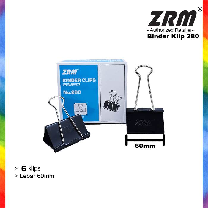 

ZRM Binder Klip 280 60mm 6pcs