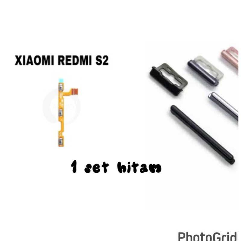 FLEX TOMBOL ON OFF PLUS VOLUME XIAOMI REDMI S2 FLEXIBEL 1SET ORI