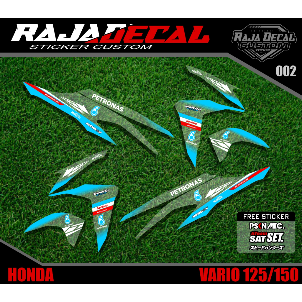 STRIPING STICKER TRANSPARAN VARIO LED NEW 125/150 PETRONAS