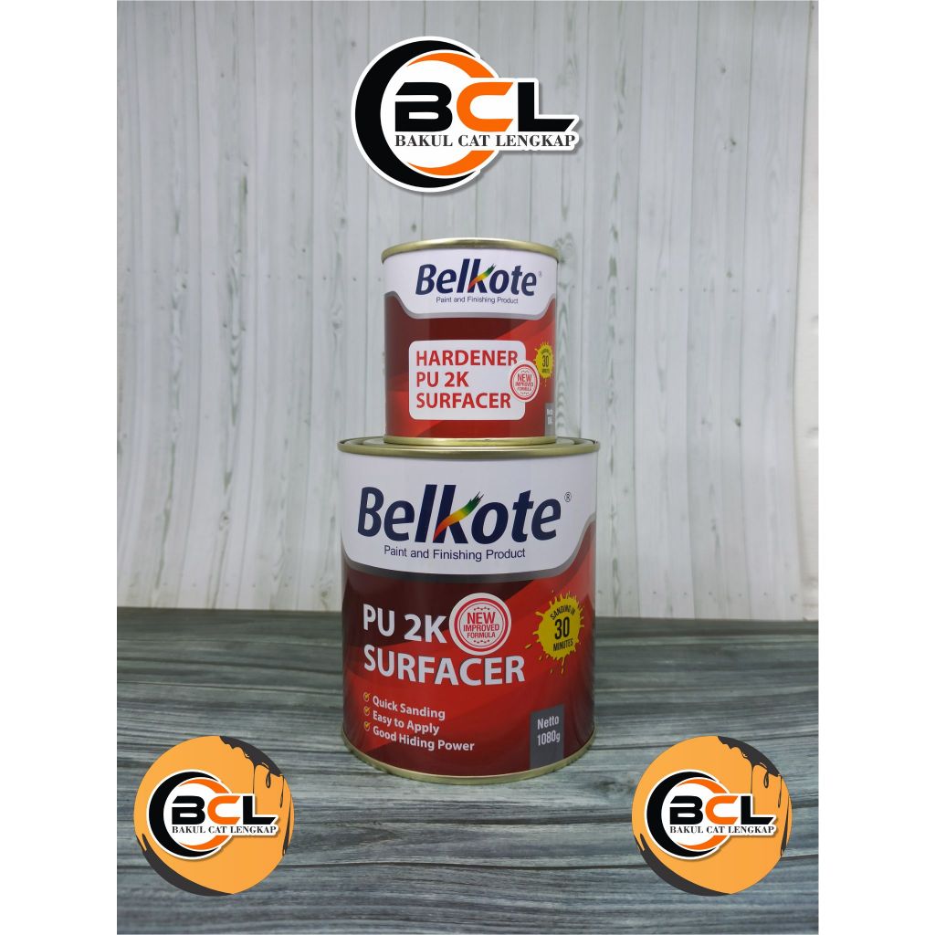 BELKOTE EPOXY PU 2K SURFACER 1 KG - CAT DASAR / CAT MOBIL / CAT BESI / CAT ANTI KARAT 1KG
