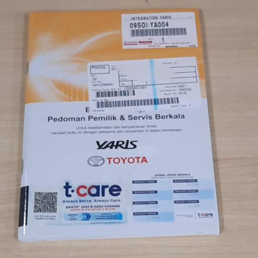 Buku Manual Pedoman Pemilik Integration Book New Yaris Original