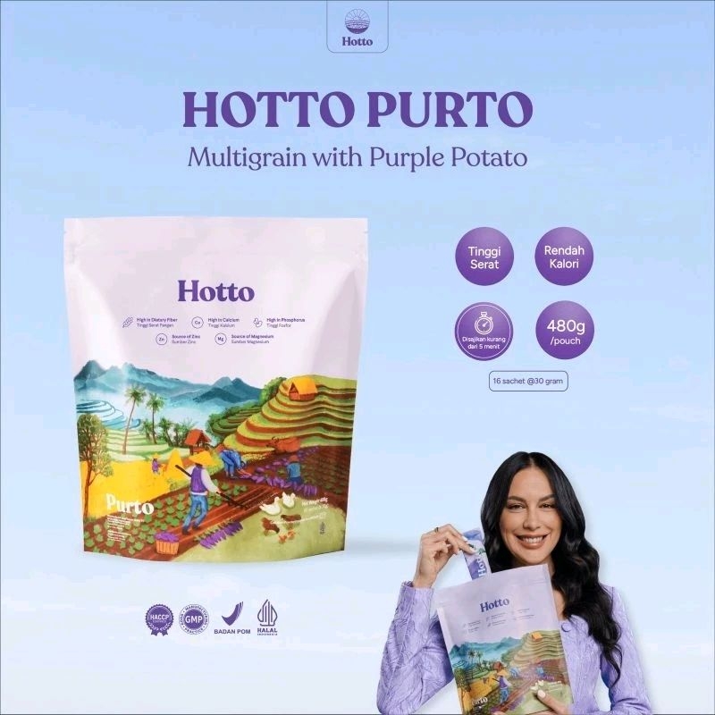 

(PROMO!) Hotto Purto Multigrain 1 Pouch 16 Sachet Original Minuman Sehat Mencegah GERD