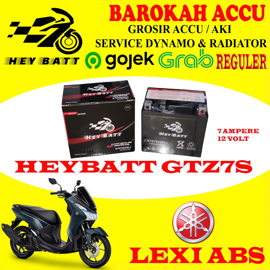 AKI MOTOR YAMAHA LEXI ABS HEYBATT GTZ7S, 7 AH