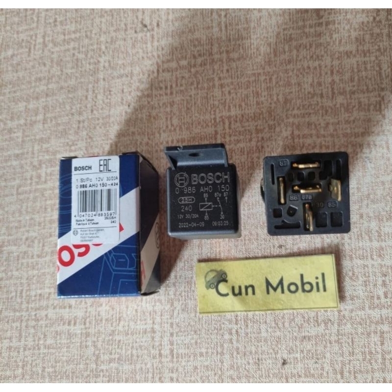 Relay Bosch 12V 12 V 20A 30A 87A Kaki 5 untuk pemutus