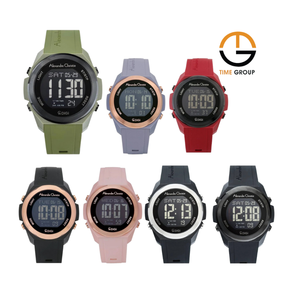 JAM TANGAN PRIA ALEXANDRE CHRISTIE DIGITAL AC9342 AC 9342 MHR ORIGINAL