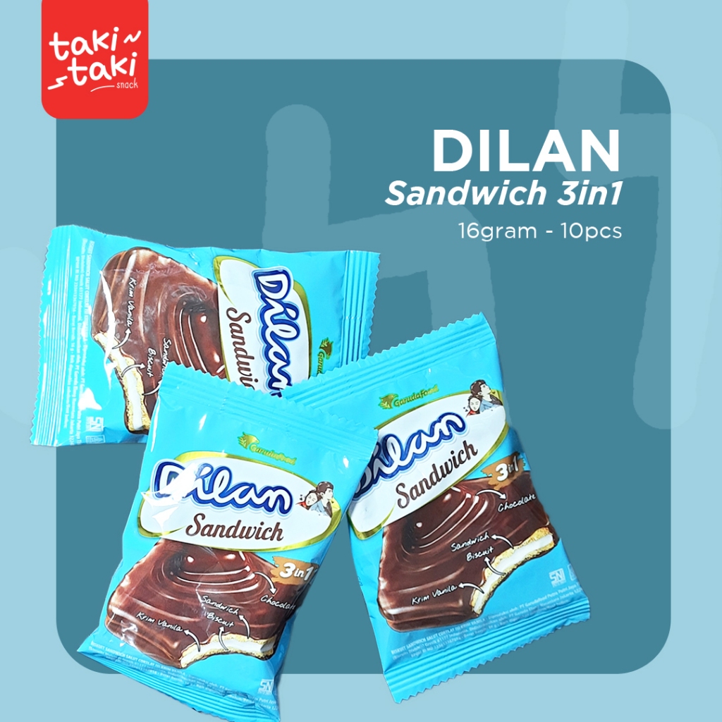 

TakiTaki Snack - Dilan Sandwich 3in1 16gr isi 10pcs