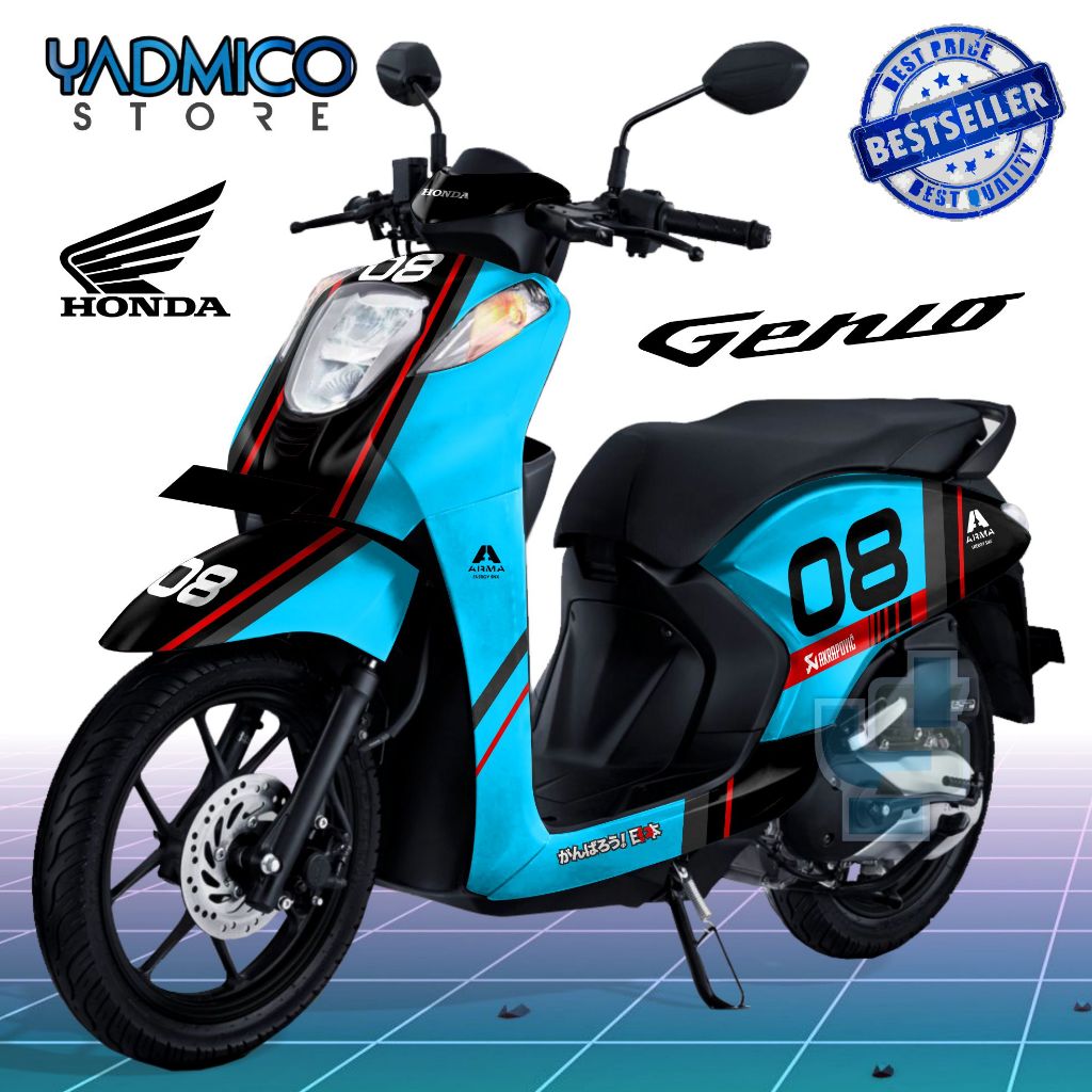 Decal Genio Full Body - Stiker Motor Honda Genio Full Body - Dekal Genio Full Body - Striping Genio 
