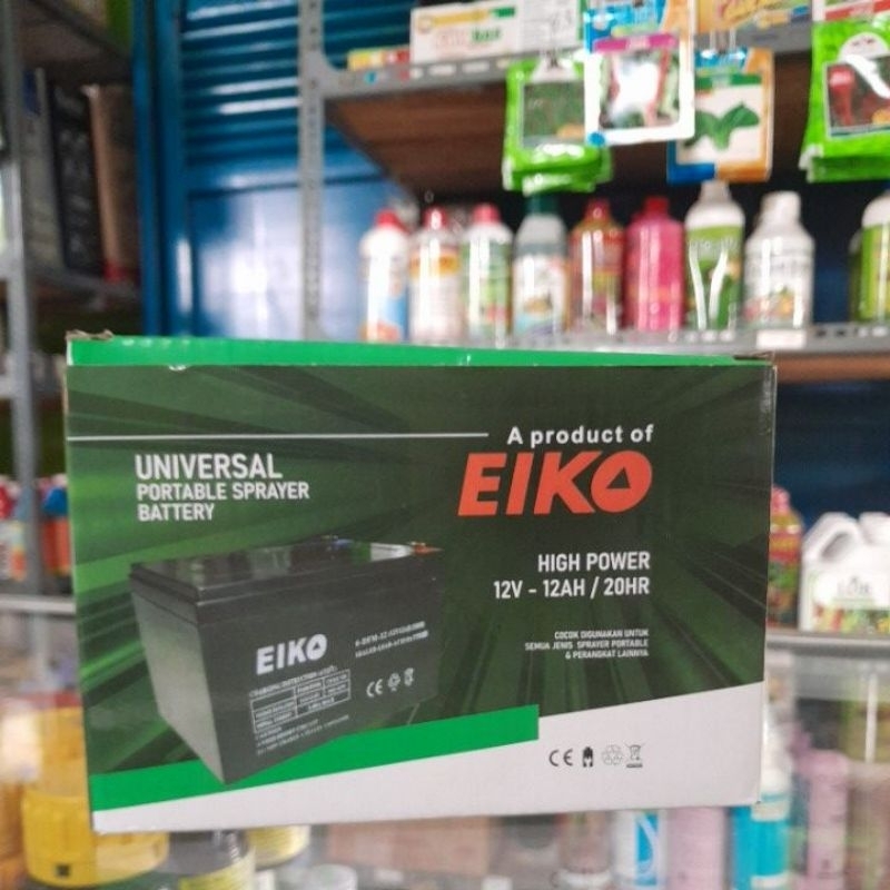 Battery Aki EIKO Hitam (High Power 12V - 12AH / 20HR )