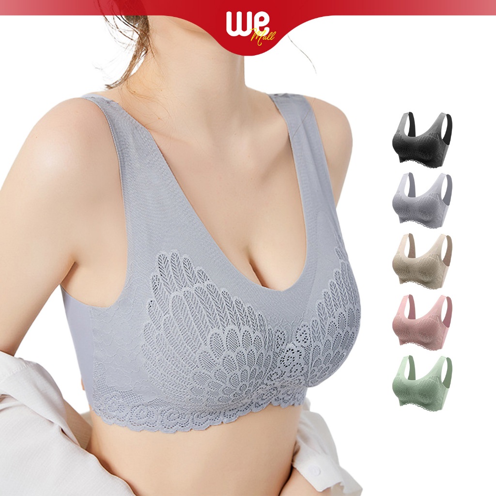 WEMALL SEAMLESS BRA LATEX THAILAND [4.0] PAKAIAN DALAM WANITA ANTI KENDOR TANPA KAWAT SIZE XXL