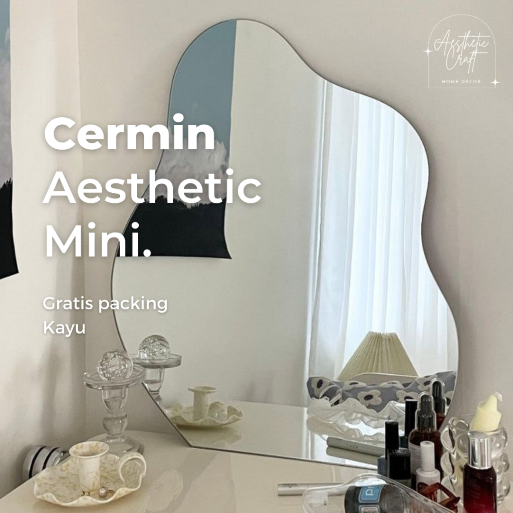 [ COD ] Cermin Kaca Mini Dekorasi Dinding Aesthetic