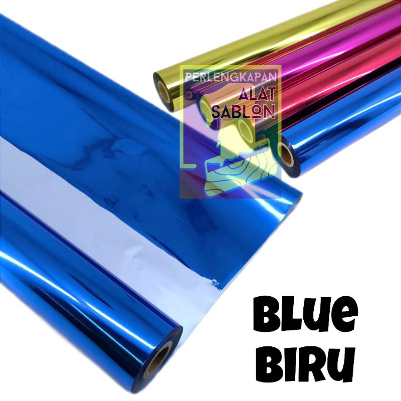 

PLASTIK KERTAS FOIL SABLON BLUE BIRU 60CMX5M