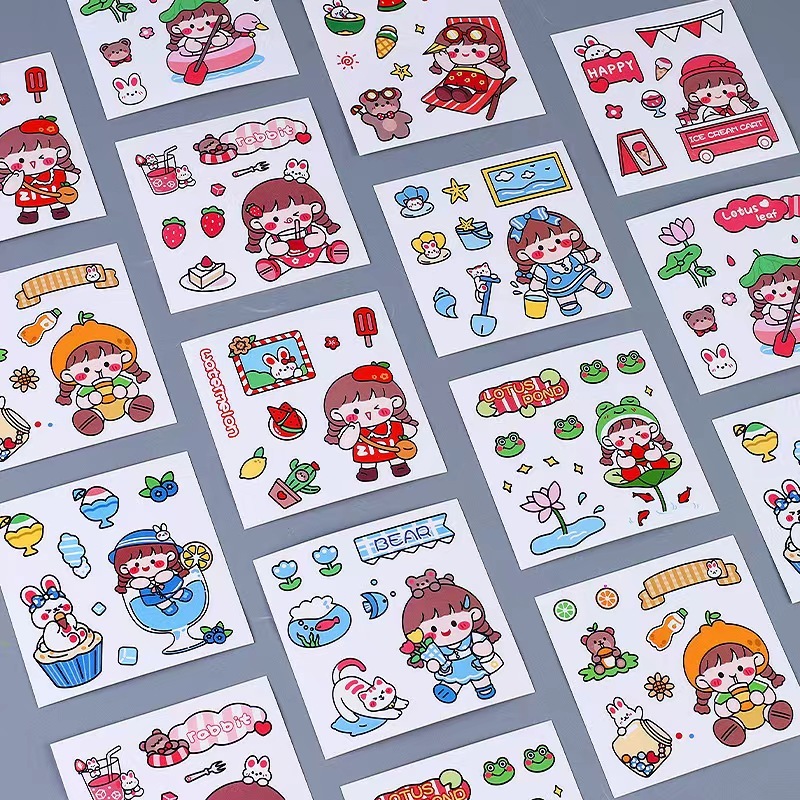 

Stiker Motif Kartun Korea Lucu Anti Air Stiker kartun tahan air PET