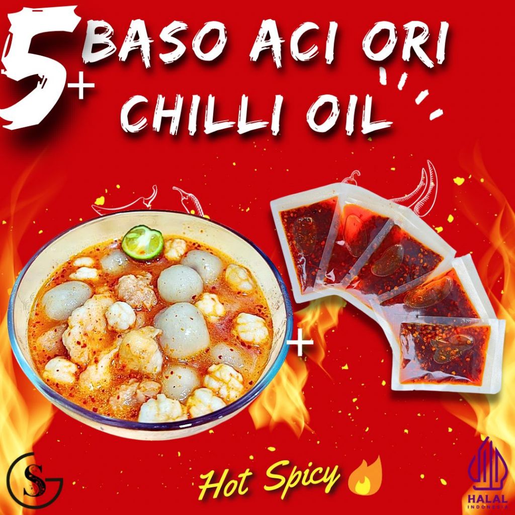 

[Bundling] 5 Bungkus Baso Aci + 5 Pcs Sambal Chilli Oil Pedas Nampolll