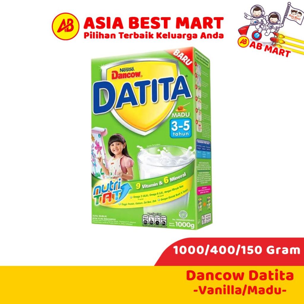Dancow Datita 3+ Madu Vanilla 1000gr/ 400 Gr /150 Gram Susu Bubuk Anak Susu Pertumbuhan Anak - ASIA 