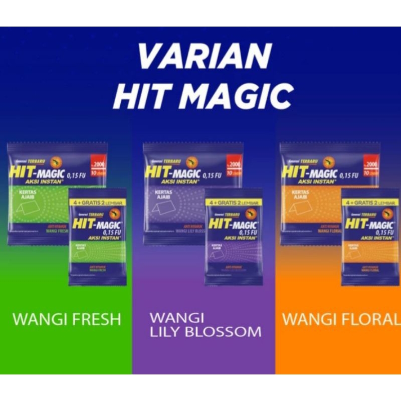 Hit magic instan obat nyamuk bakar kertas 12 sachet