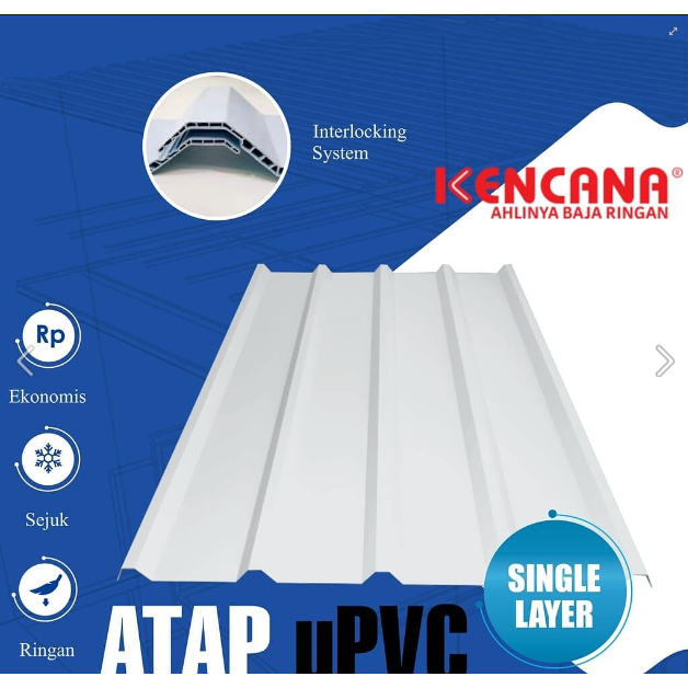 upvc singele layer kencana | atap upvc single layer profile trimdeck