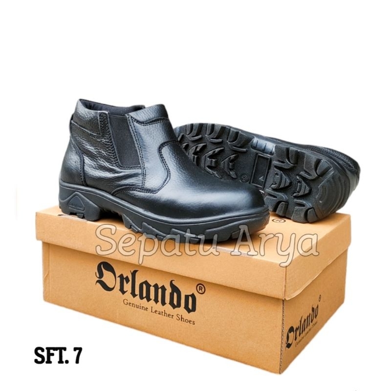 Sepatu Safety Orlando kulit asli sol karet oil resistance original