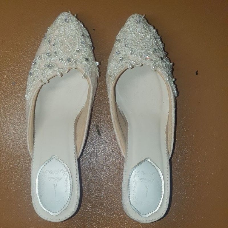 Heels 3 cm heels putih wedding second