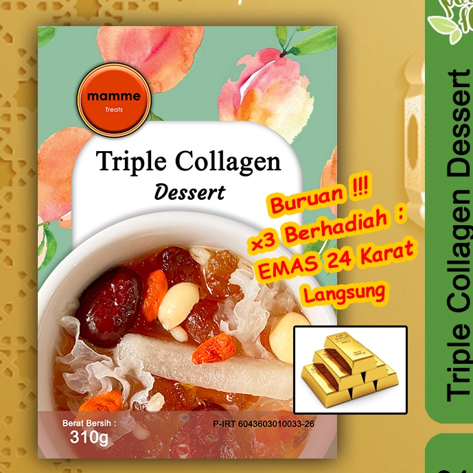 

KF7 Mamme Paket Triple Collagen Dessert Komplit 111cups 31gr Peach Gum Snow Bird Nest Honey Locust TCM