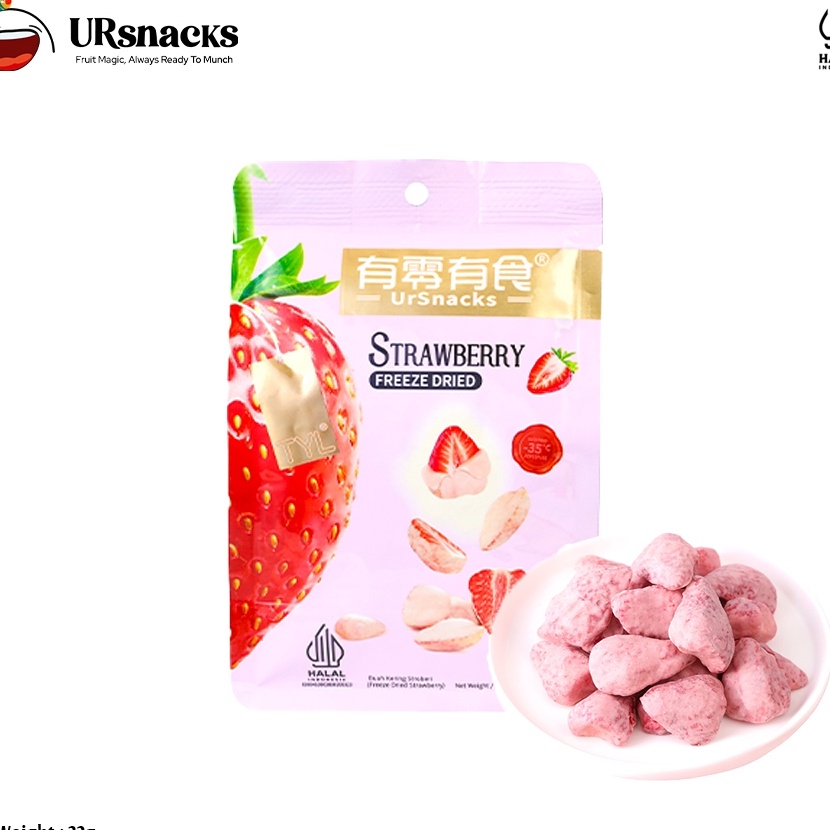 

Termurah URSNACKS Freeze Dried Strawberry Snack Keripik Buah Stroberi
