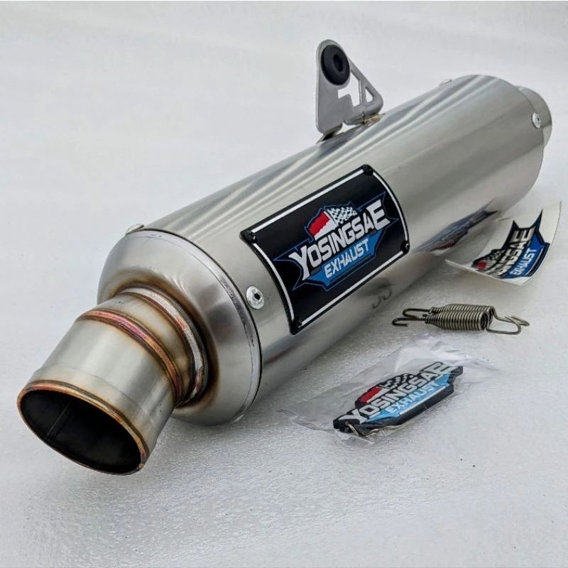 silincer knalpot oval YOSINGSAE original silencer knalpot racing inlet 50mm