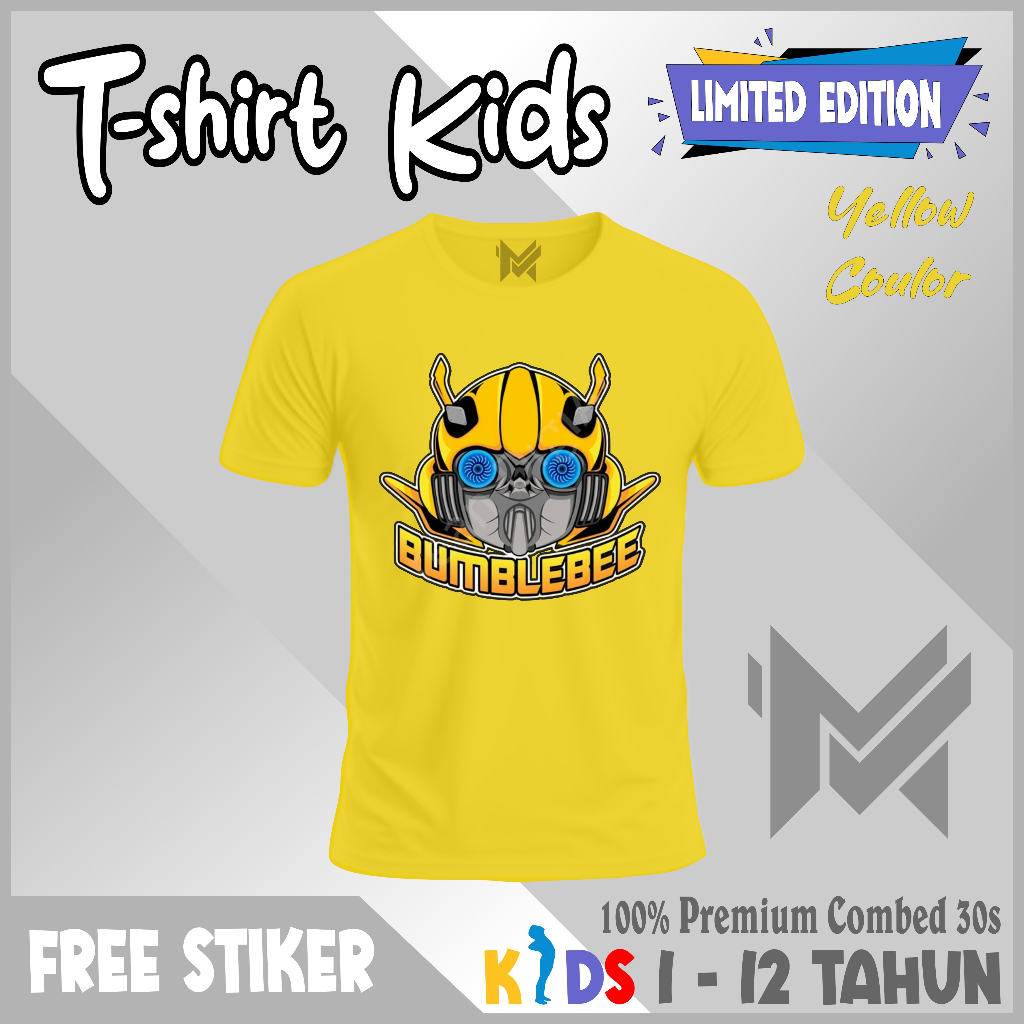 Kaos Anak-Anak Transformers BumbleBee New Premium High Quality