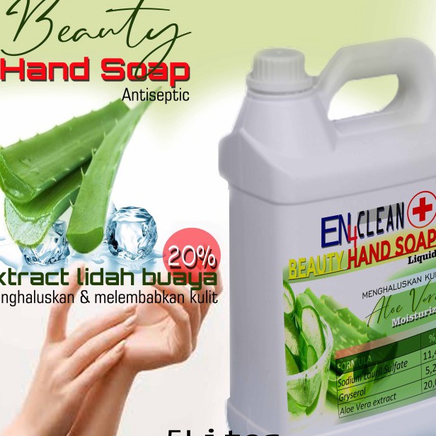 KP8 Hand soap 5 Liter Lidah buaya 2 asli EN4CLEAN BEAUTY OT22