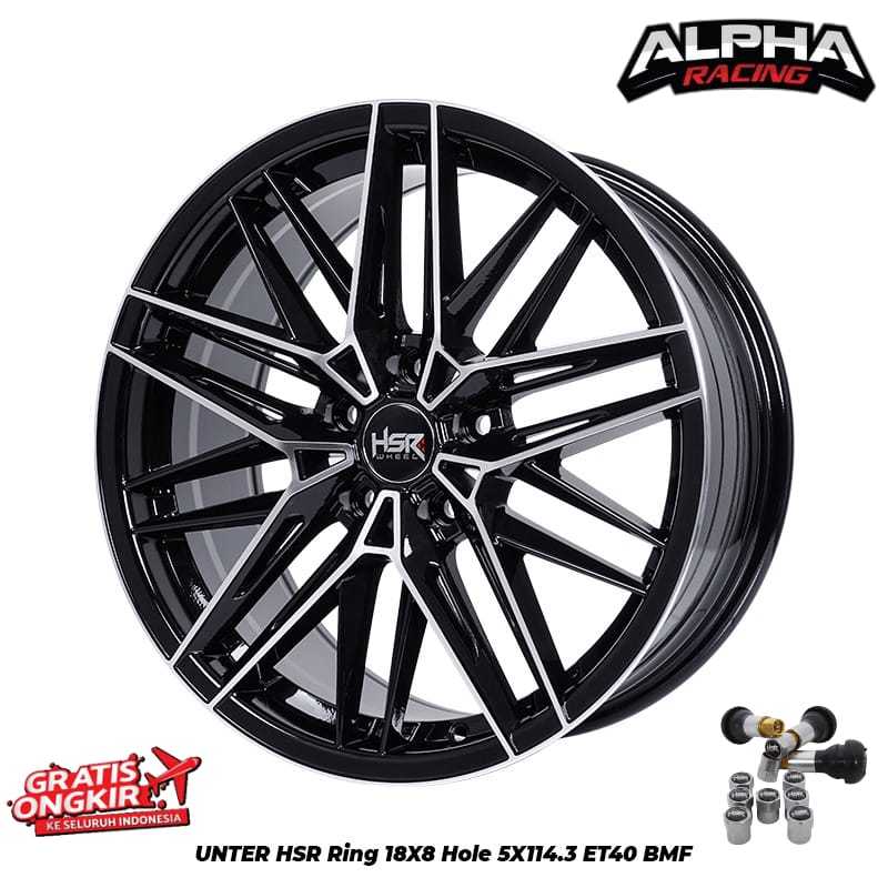 Velg Racing Unter Hsr Original Ring 18 Pcd 5x114,3 Alphard Mazda Crv Hrv Innova Rush Terios Dll