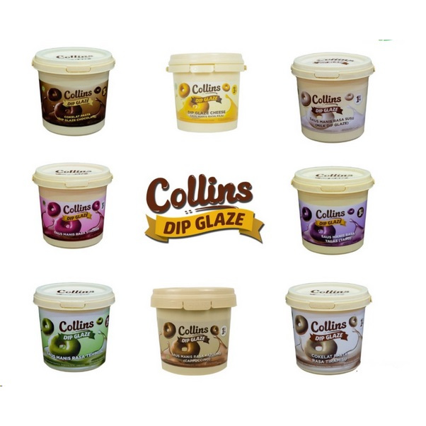 

Collins Dip GLAZE Donat Topping & Filling (Olesan&Isian) & Collins Crunchy 1kg