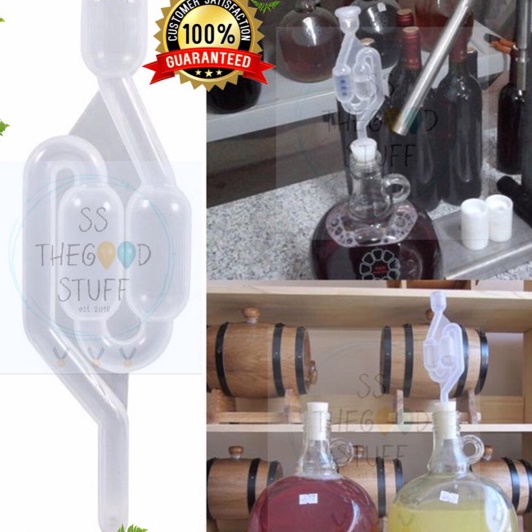 Wah Home Brew Wine Fermentasi Airlock Check Valve  Fermentasi Wine Bir