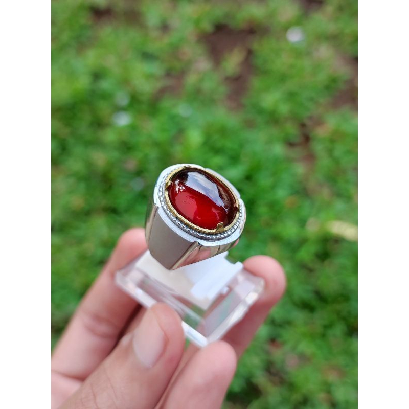 cincin batu red garnet