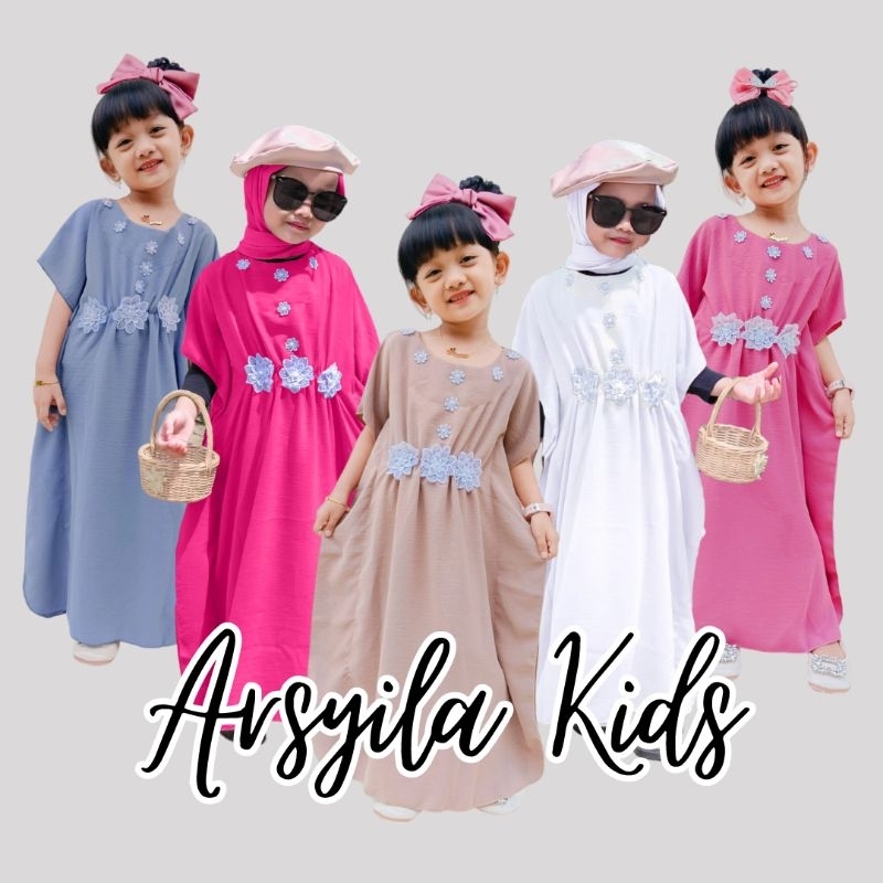GAMIS  KAFTAN ANAK PEREMPUAN 3-12 TAHUN