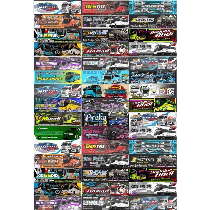 

Stiker bus murah isi 51 asli telolet anti air cp-01